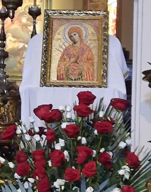 Busseto, la camminata per la pace con un’icona ucraina che ritrae Maria