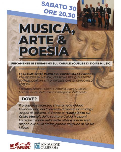 &quot;Le ultime 7 parole pronunciate da Cristo sulla croce&quot;: evento in streaming promosso da Do Re Miusic