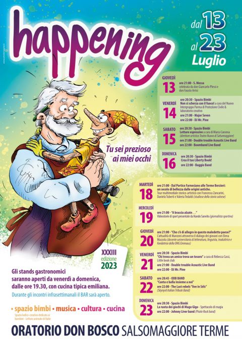 Salsomaggiore, dal 13 al 23 luglio torna l&#039;“Happening”