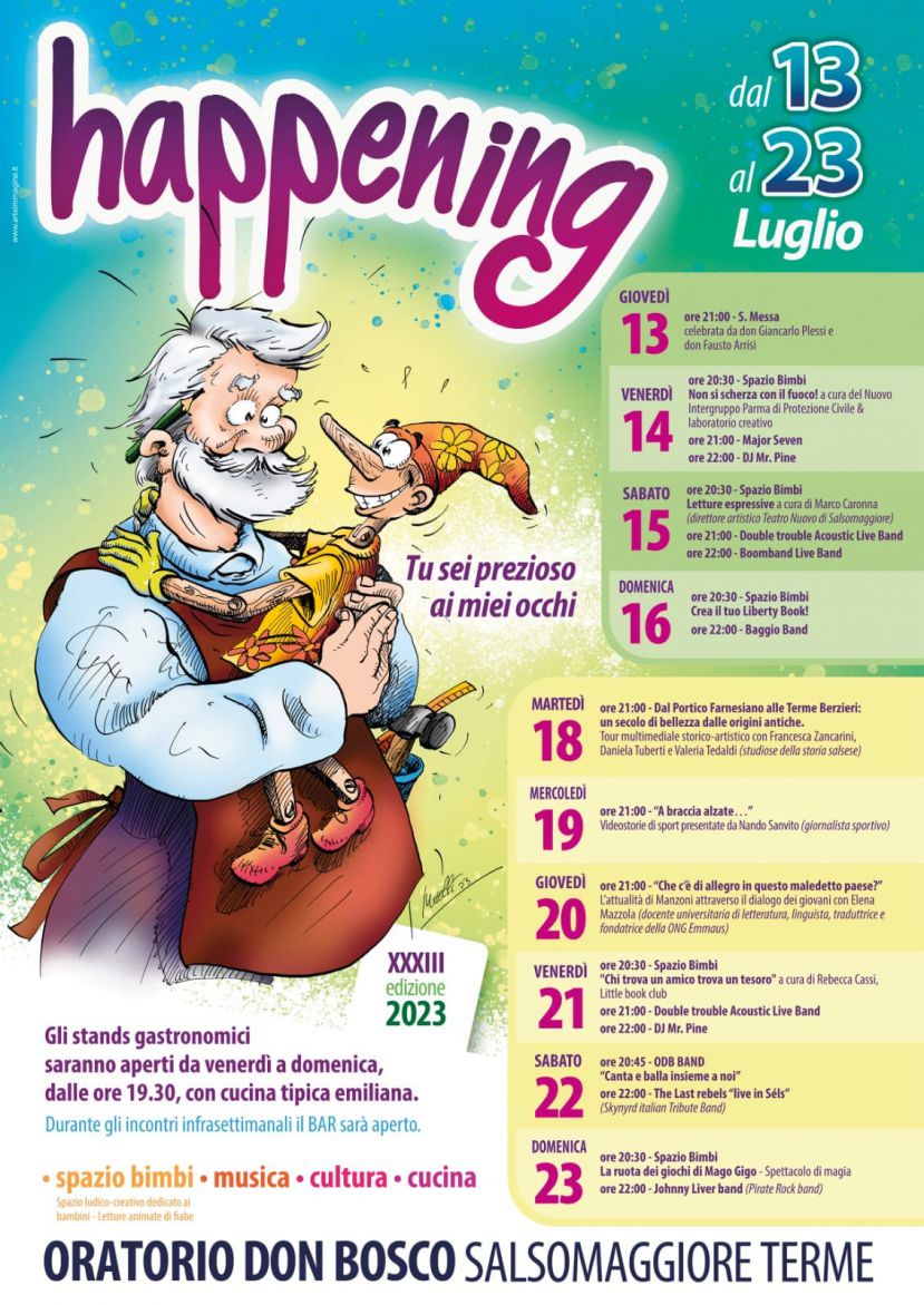 Salsomaggiore, dal 13 al 23 luglio torna l&#039;“Happening”