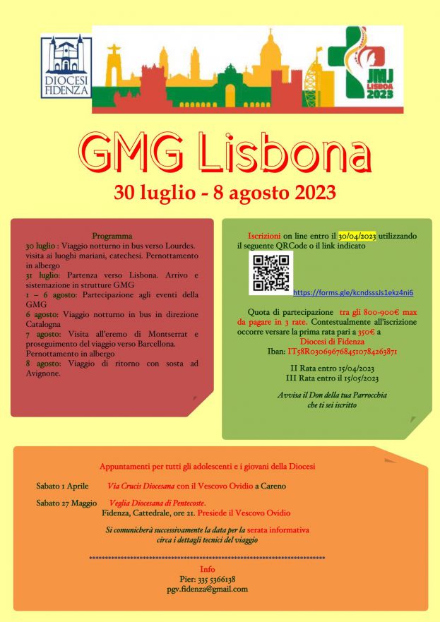 Giornata Mondiale della Gioventù: prorogate al 30 aprile le iscrizioni