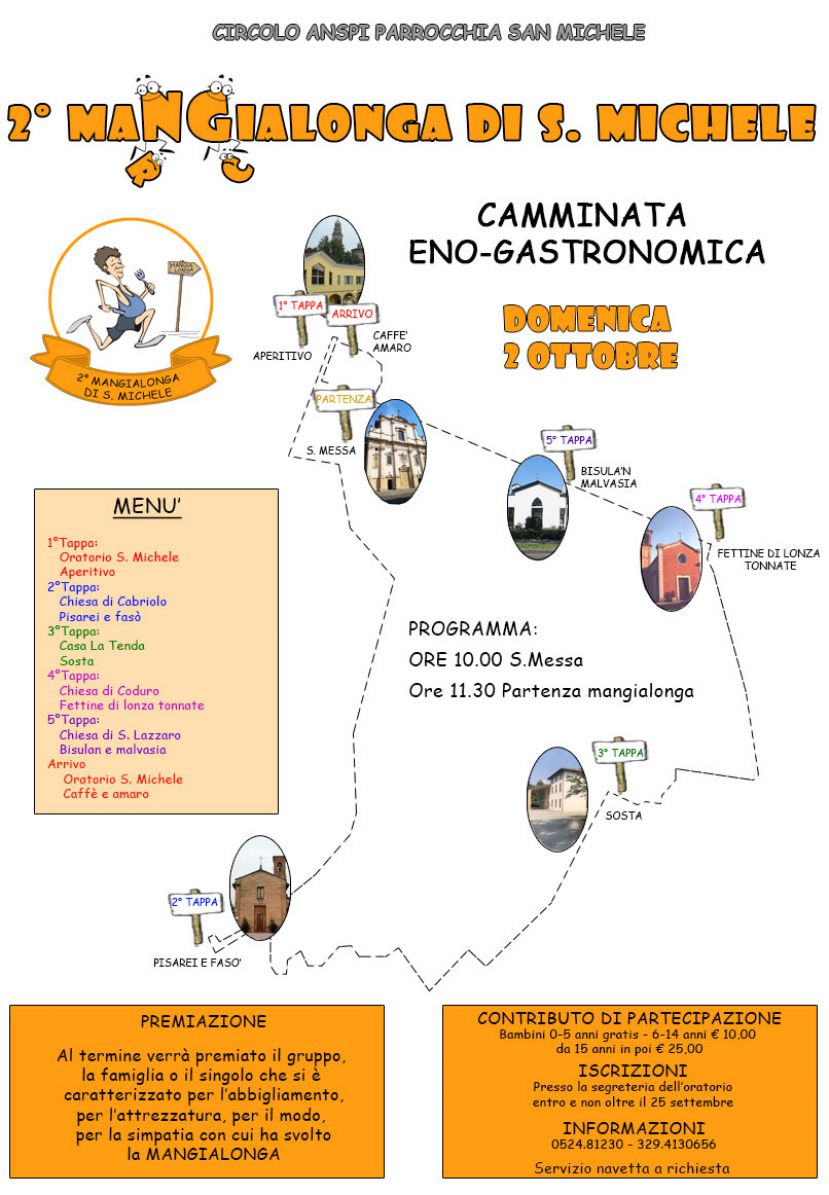 Il 2 ottobre seconda edizione della “Mangialonga” di San Michele