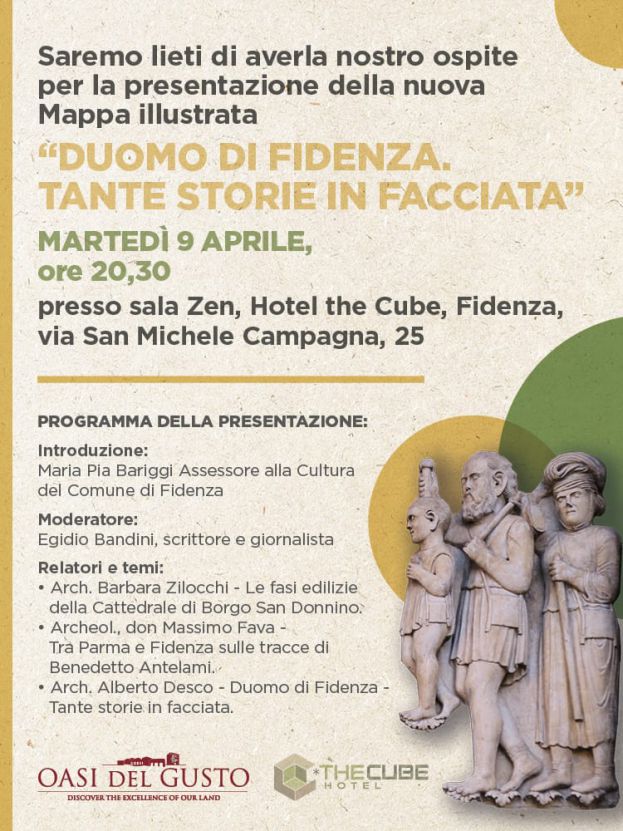 Il 9 aprile presentazione della mappa illustrata &quot;Duomo di Fidenza. Tante storie in facciata&quot;