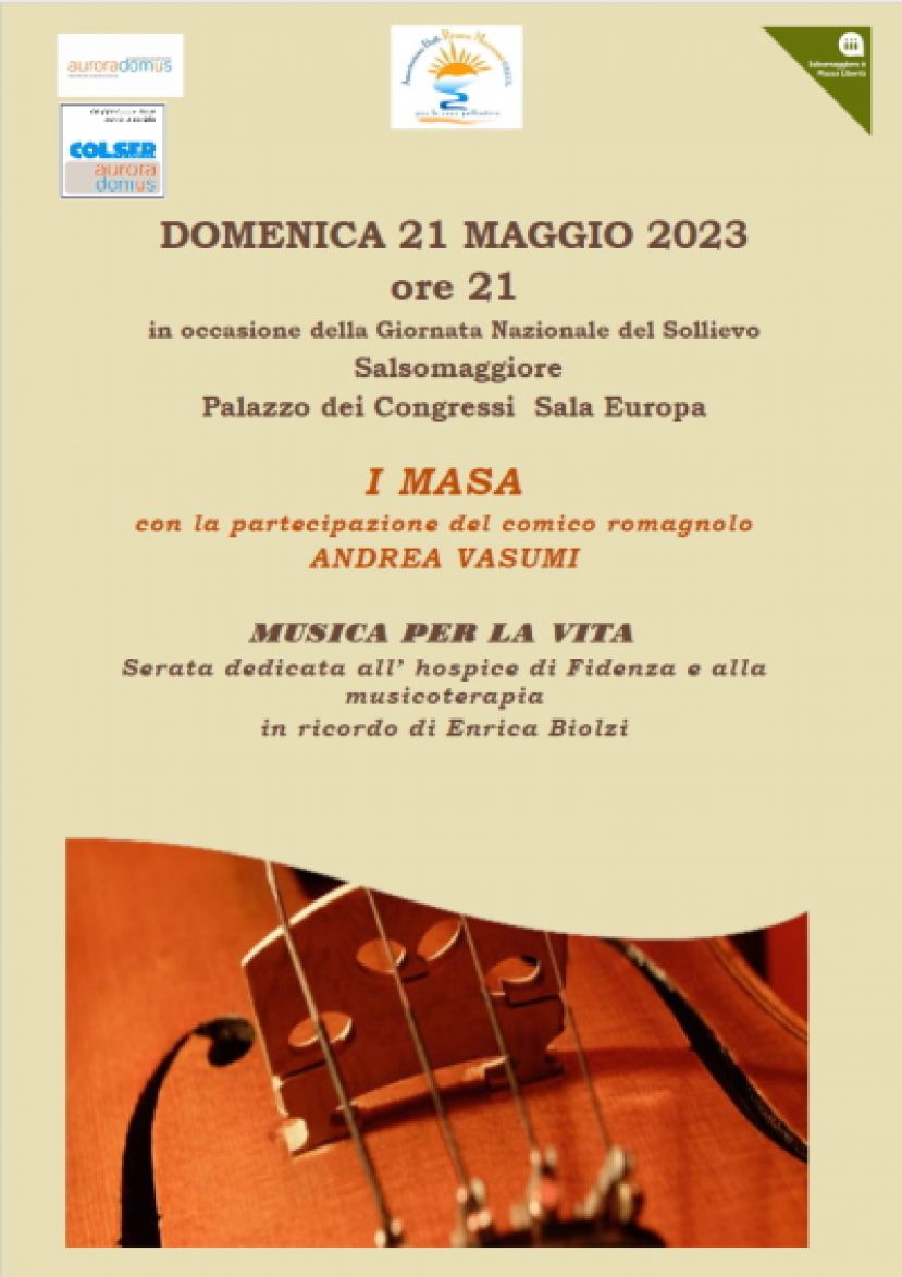 Salsomaggiore, nella giornata del sollievo ritorna “Musica per la vita”