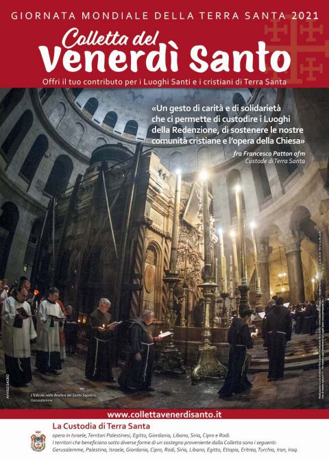Venerdì 2 aprile, Colletta per la Custodia della Terra Santa