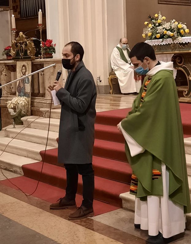 L&#039;equipe vocazionale della Diocesi alla celebrazione eucaristica in Cattedrale