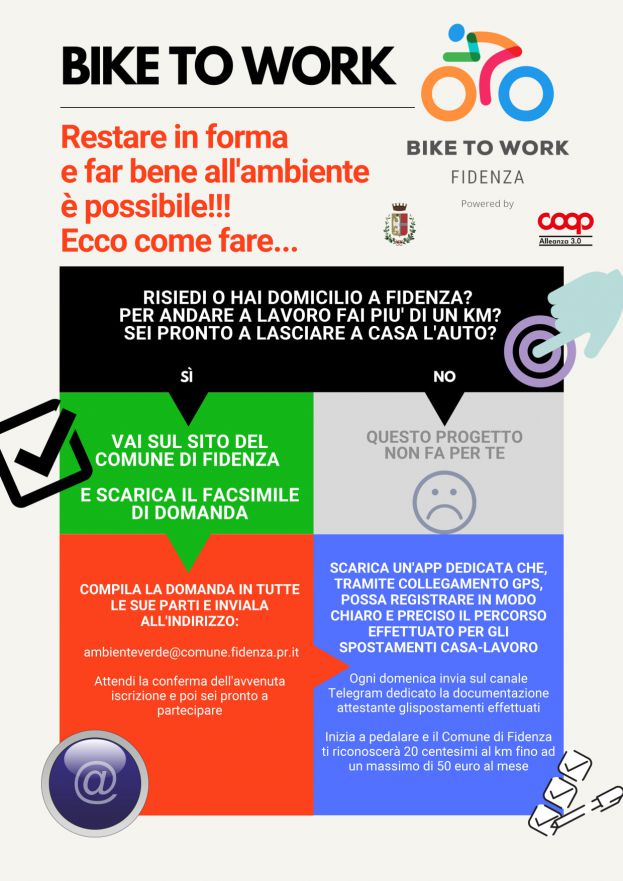 A Fidenza attivo il progetto &quot;Bike to work&quot;