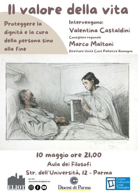 A Parma l&#039;incontro &quot;Il valore della vita. Proteggere la dignità e la cura della persona sino alla fine&quot;.