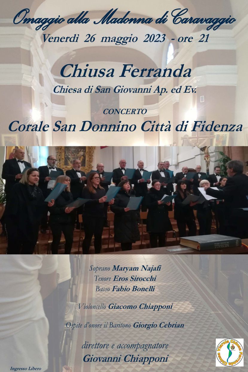 Chiusa Ferranda, il 26 maggio concerto in onore della Madonna di Caravaggio