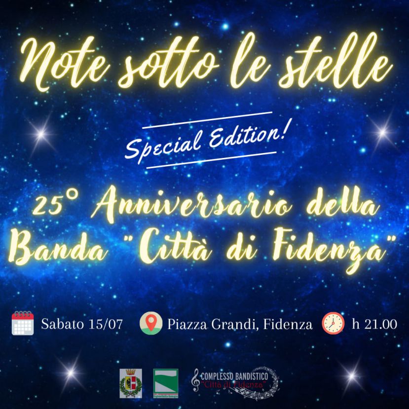 Il 15 luglio Fidenza festeggia il 25° anniversario della Banda cittadina