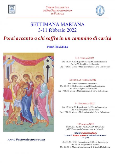 Settimana mariana dal 3 all’11 febbraio