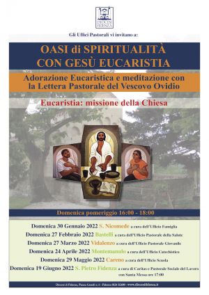 Oasi di spiritualità: adorazione eucaristica e meditazione con la Lettera pastorale del Vescovo Ovidio