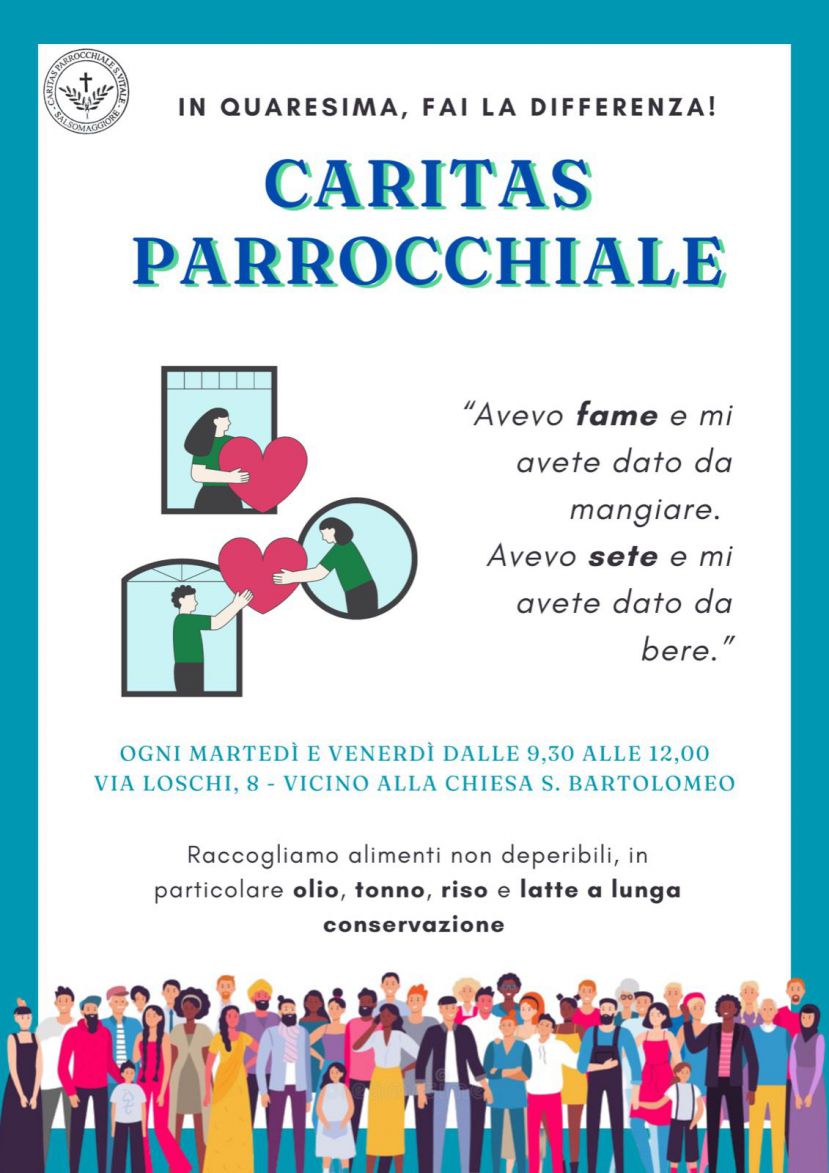 Caritas Salsomaggiore Terme: iniziativa solidale per il Tempo di Quaresima